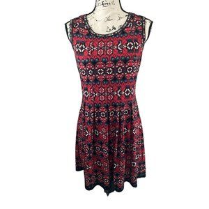 Max Studio Red and Black Sleeveless Dress - size M